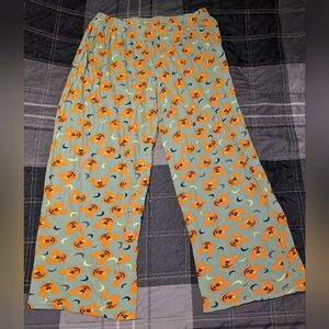 Disney Halloween Mickey Mouse Jack O Lantern Cropped Pajama Bottoms sz S